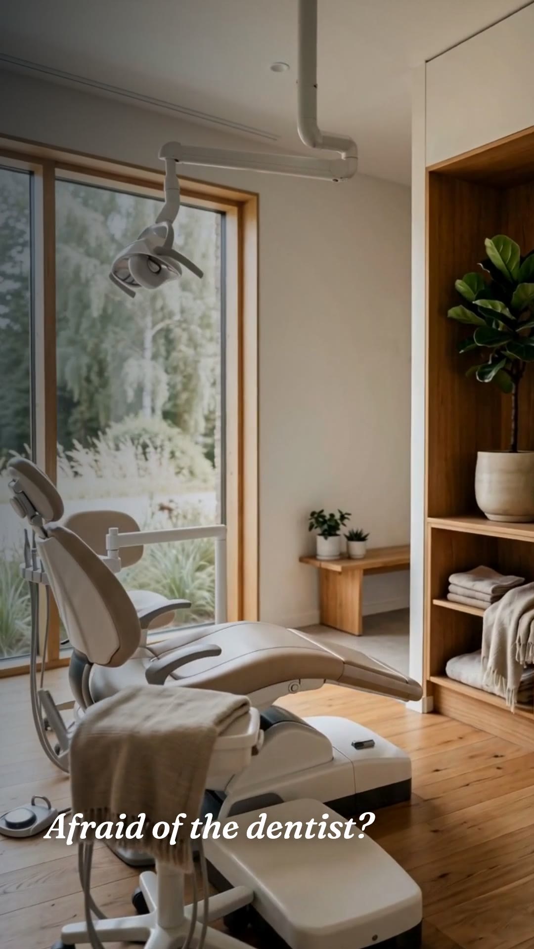 Frame from the dental teaser — calm clinic interior